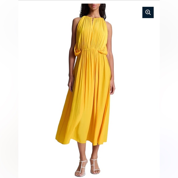 ALC Meredith midi dress in mango NWT - Picture 8 of 17